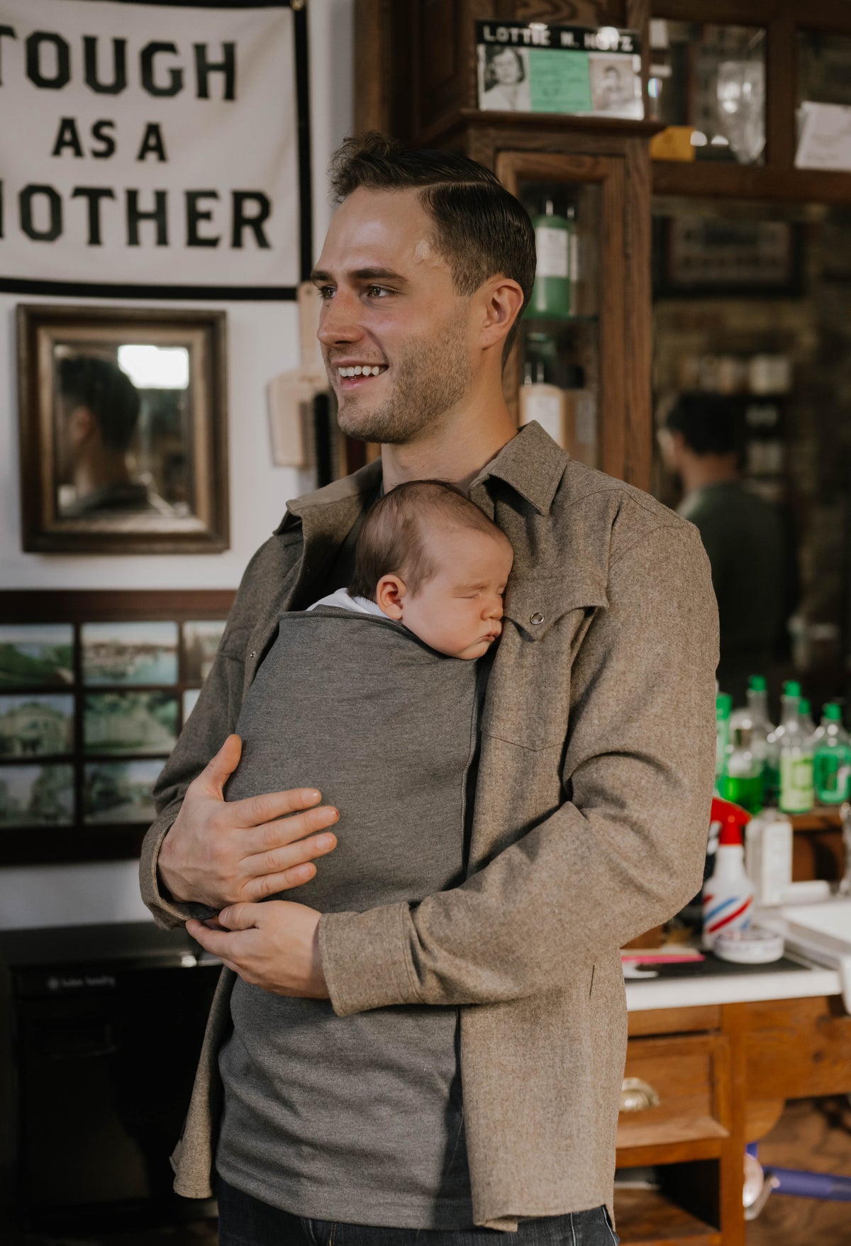 Dad Shirt | Gray | Dad Shirts | The Baby Penguin