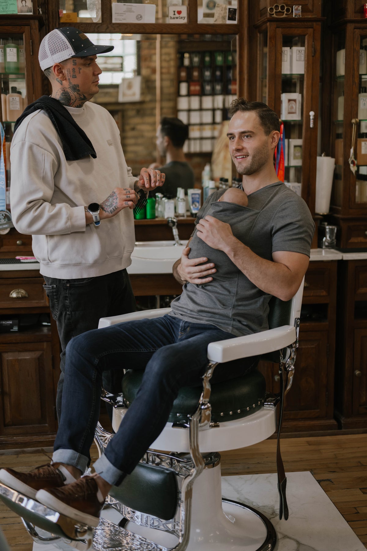 Dad Shirt | Gray | Dad Shirts | The Baby Penguin
