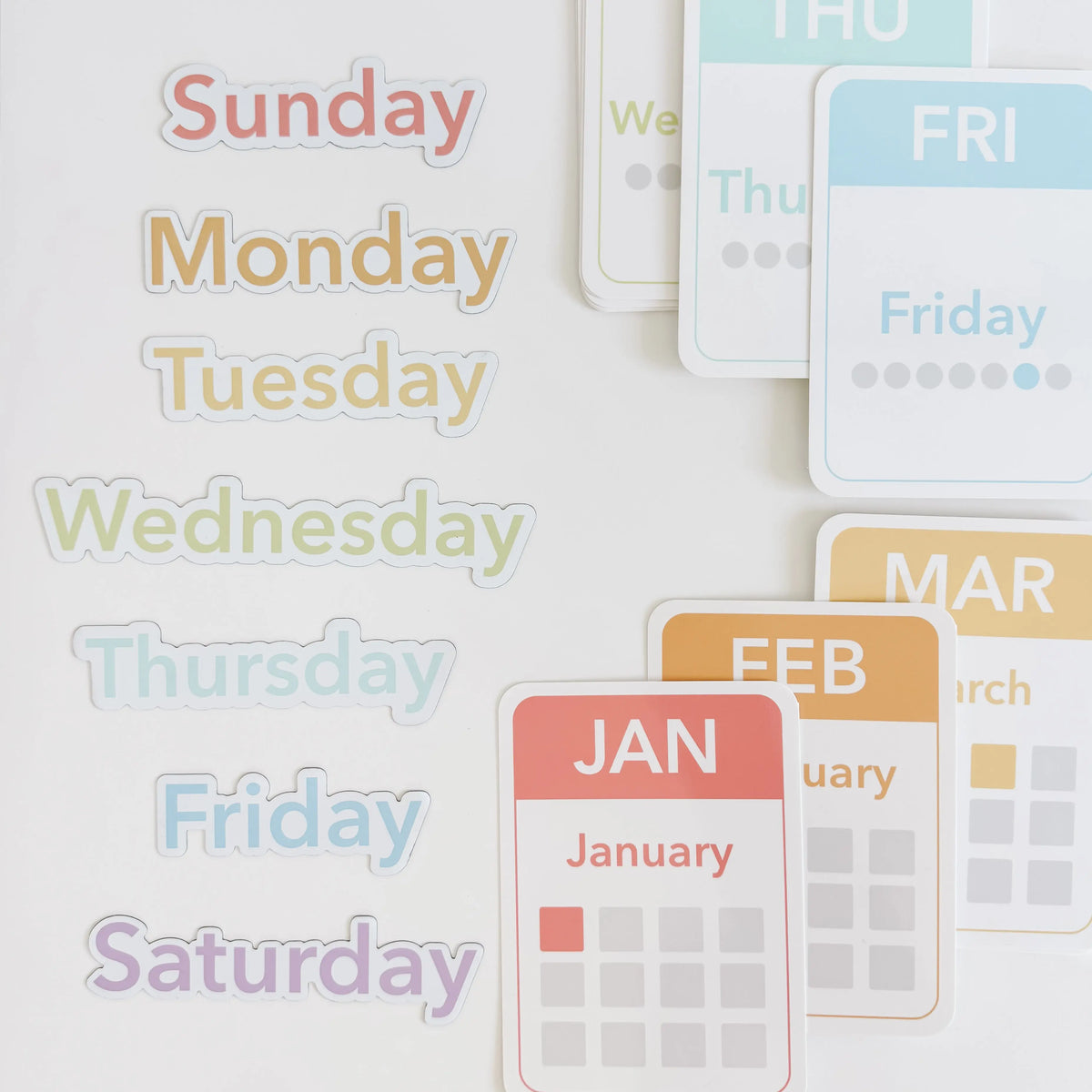 Days, Months, Seasons Flashcards and Magnets | Educational Toys | The Baby Penguin