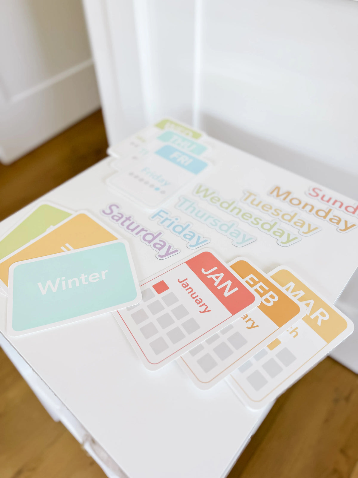 Days, Months, Seasons Flashcards and Magnets | Educational Toys | The Baby Penguin