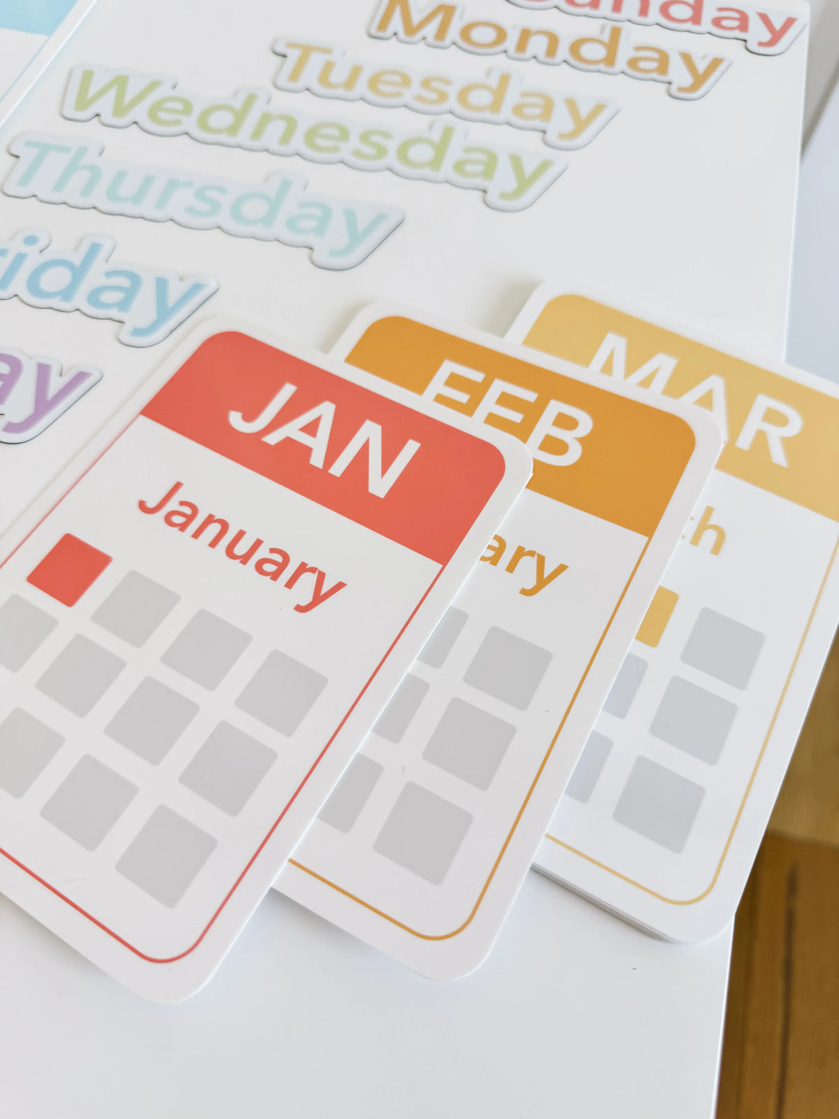 Days, Months, Seasons Flashcards and Magnets | Educational Toys | The Baby Penguin