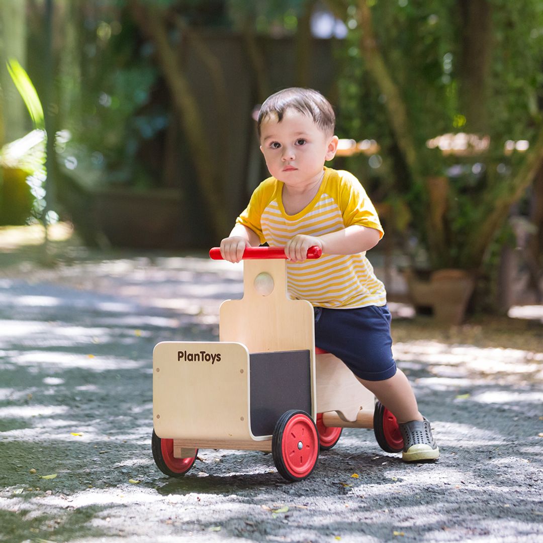 PlanToys Wooden Delivery Ride-On Bike