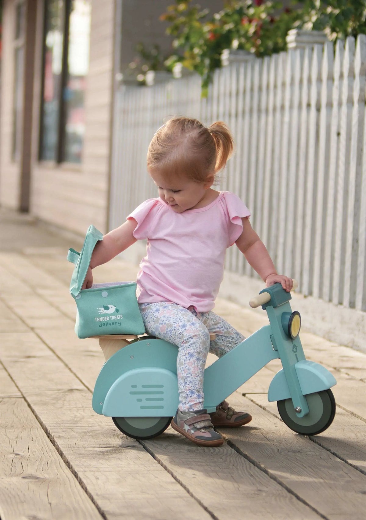 Tender Leaf Wooden Delivery Ride-On Scooter