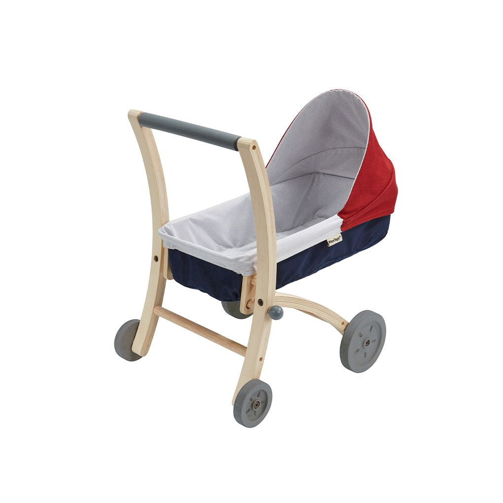 PlanToys Wooden Doll Stroller with Reversible Carrier