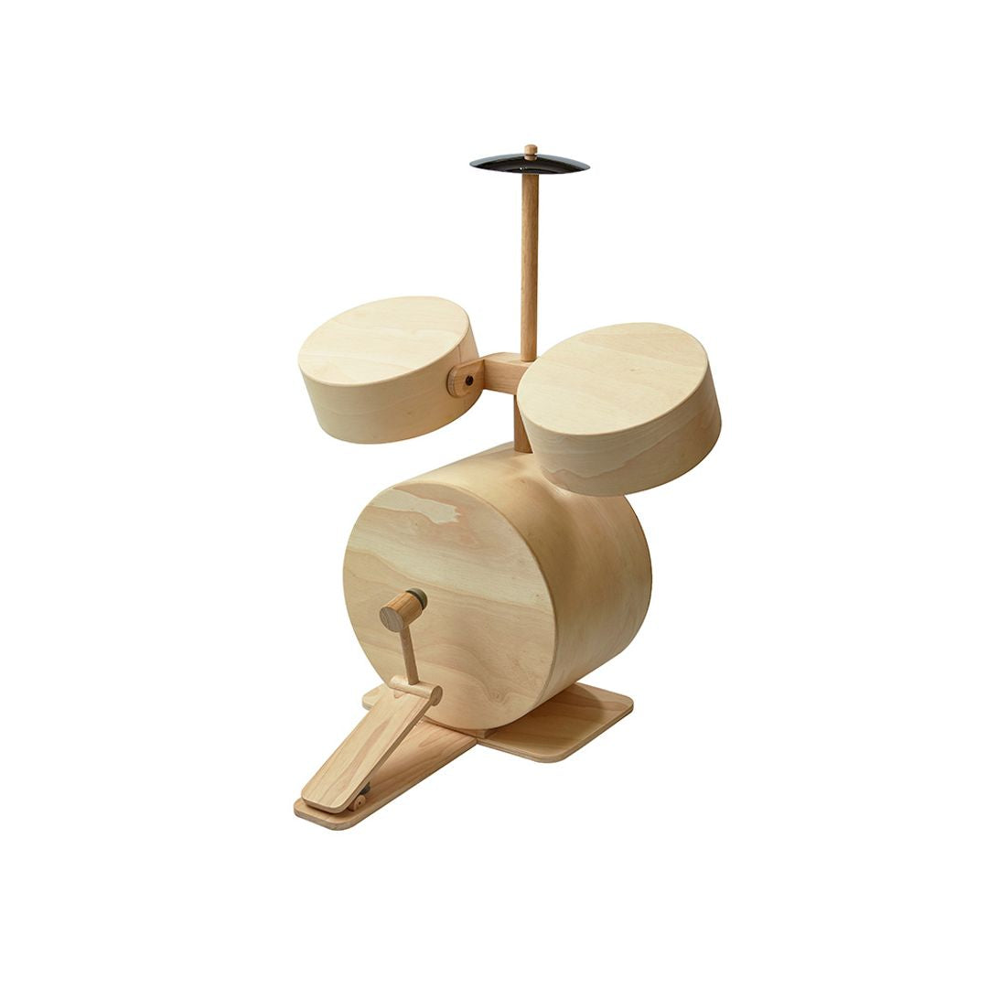 PlanToys Wooden Drum Set with Kick Pedal
