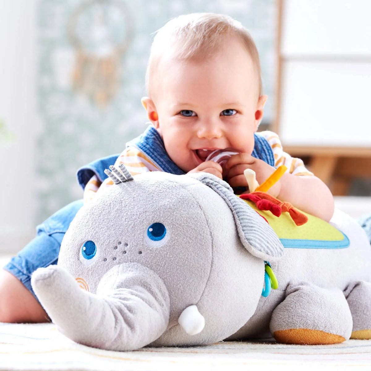 Elephant Discovery Pillow HABA USA Plush Baby