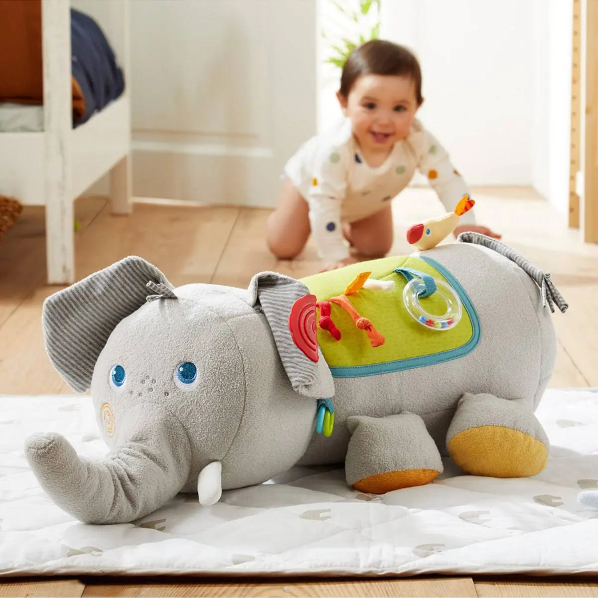 Elephant Discovery Pillow HABA USA Plush Baby