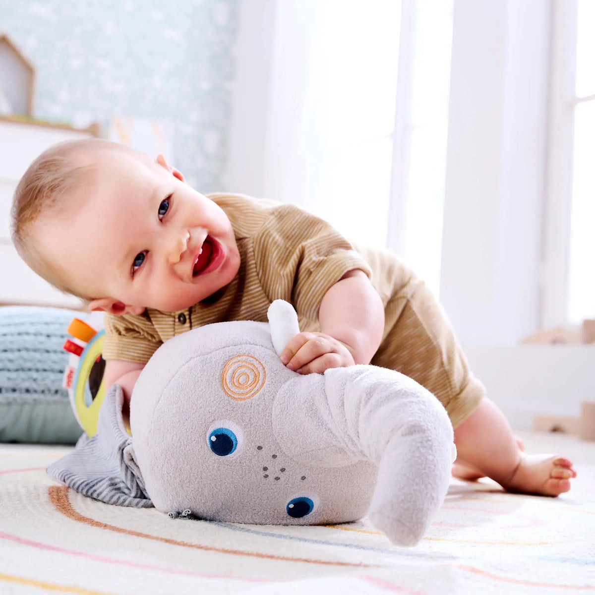 Elephant Discovery Pillow HABA USA Plush Baby