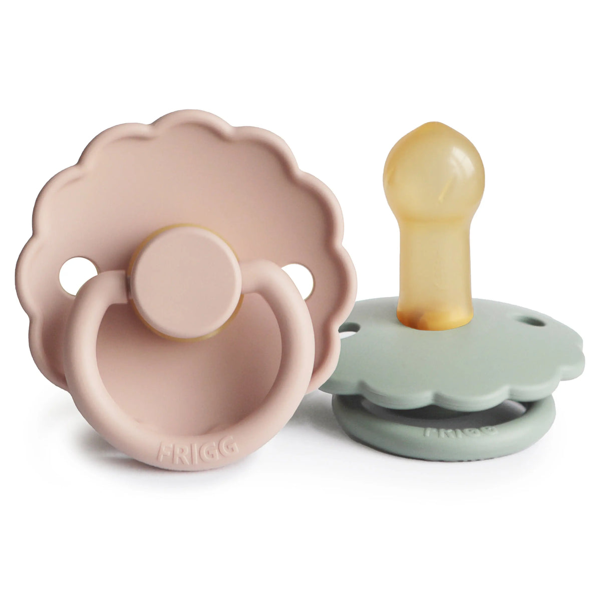 FRIGG Daisy Natural Rubber Pacifier 2-Pack | RUBBER FRIGG PACIFIERS | The Baby Penguin