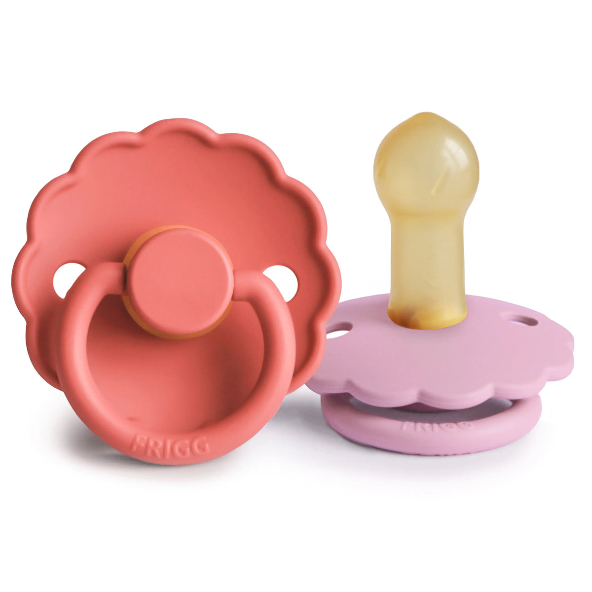 FRIGG Daisy Natural Rubber Pacifier 2-Pack | RUBBER FRIGG PACIFIERS | The Baby Penguin
