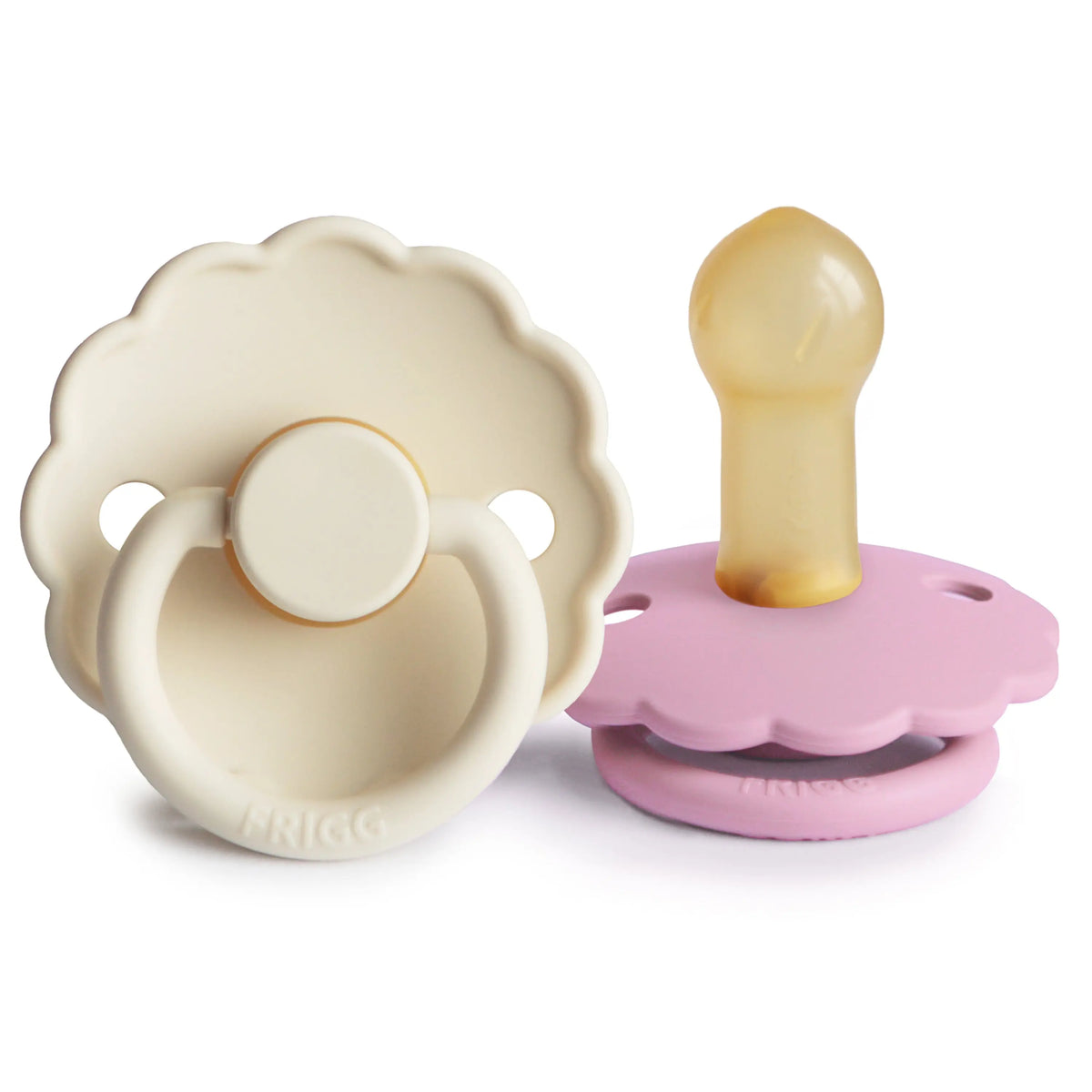FRIGG Daisy Natural Rubber Pacifier 2-Pack | RUBBER FRIGG PACIFIERS | The Baby Penguin
