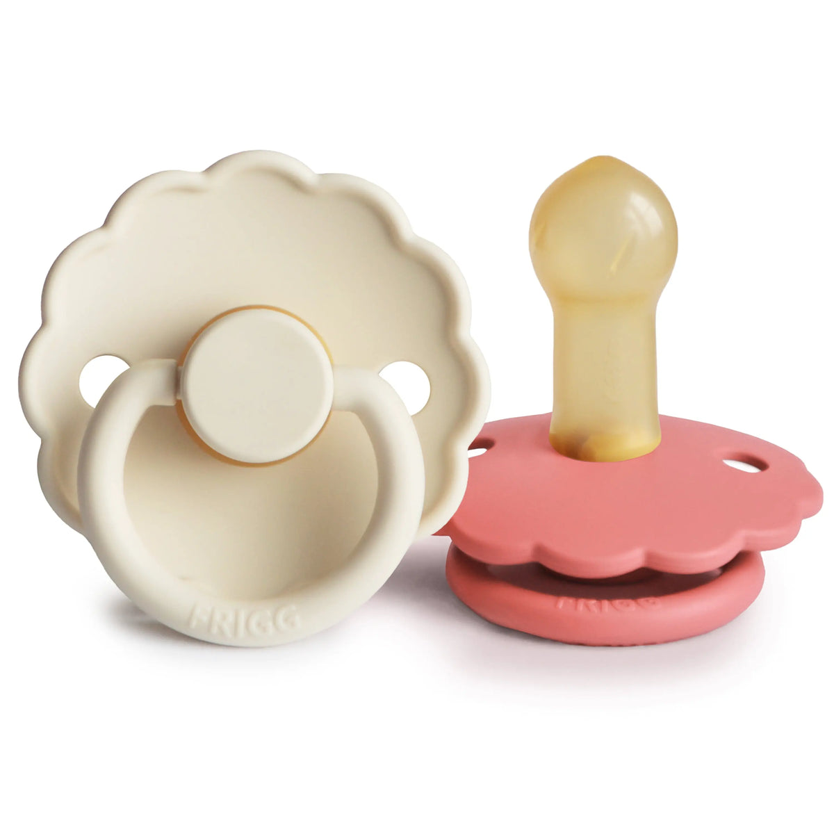 FRIGG Daisy Natural Rubber Pacifier 2-Pack | RUBBER FRIGG PACIFIERS | The Baby Penguin