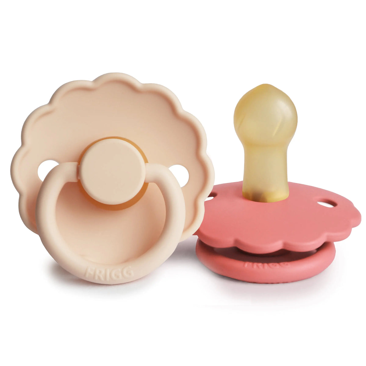 FRIGG Daisy Natural Rubber Pacifier 2-Pack | RUBBER FRIGG PACIFIERS | The Baby Penguin