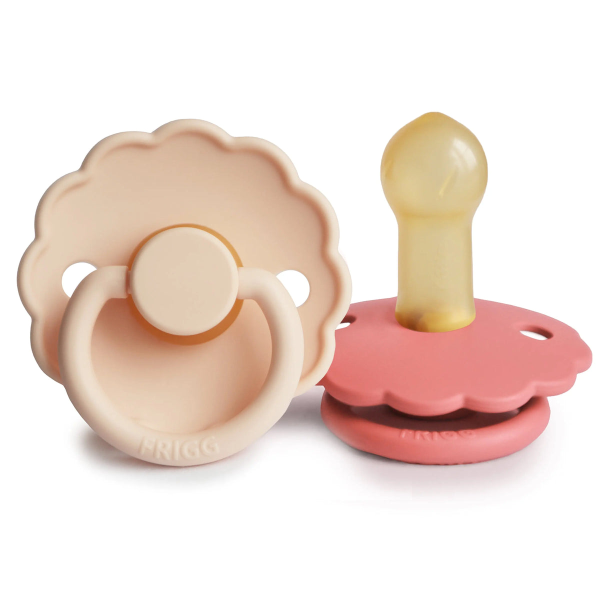FRIGG Daisy Natural Rubber Pacifier 2-Pack | RUBBER FRIGG PACIFIERS | The Baby Penguin