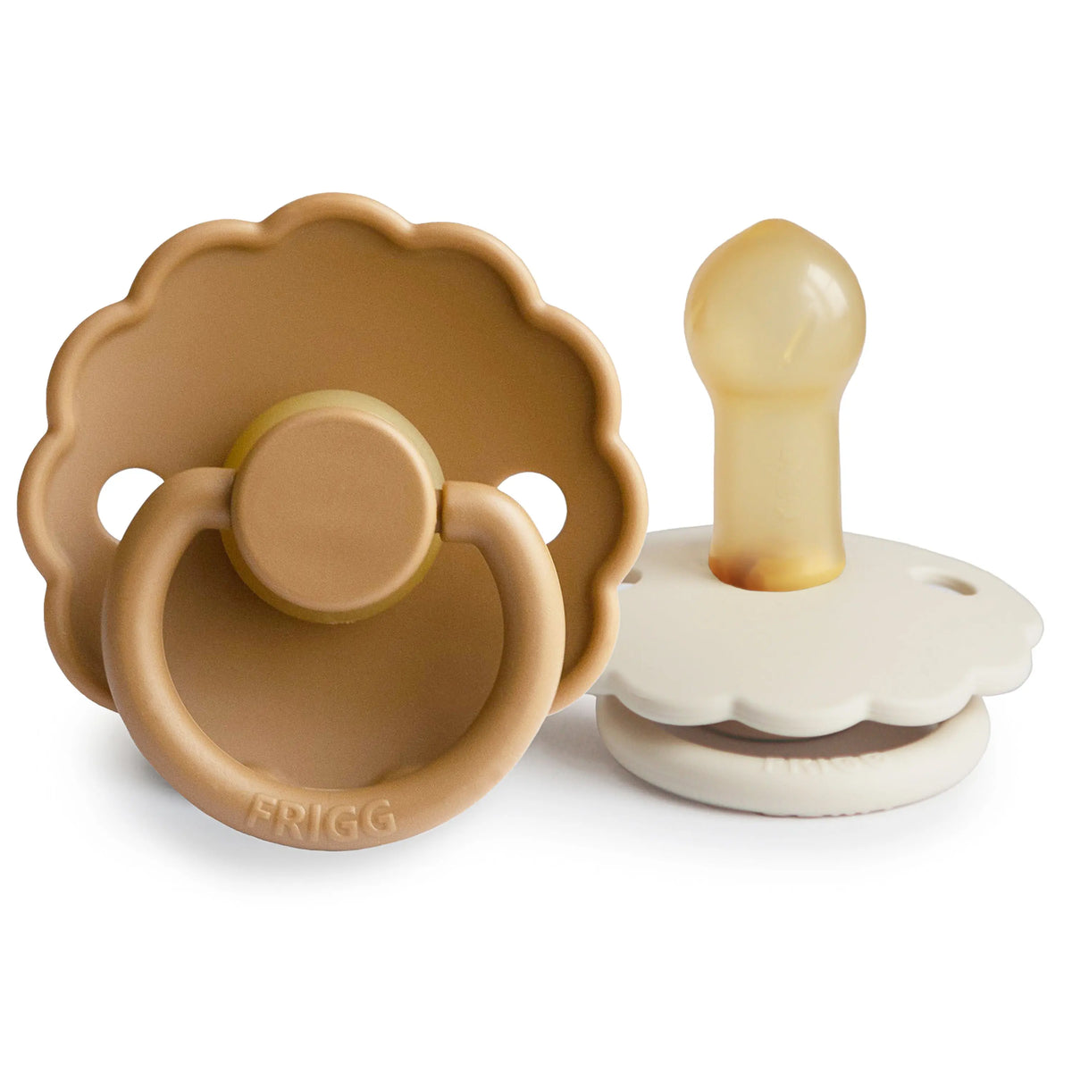 FRIGG Daisy Natural Rubber Pacifier 2-Pack | RUBBER FRIGG PACIFIERS | The Baby Penguin