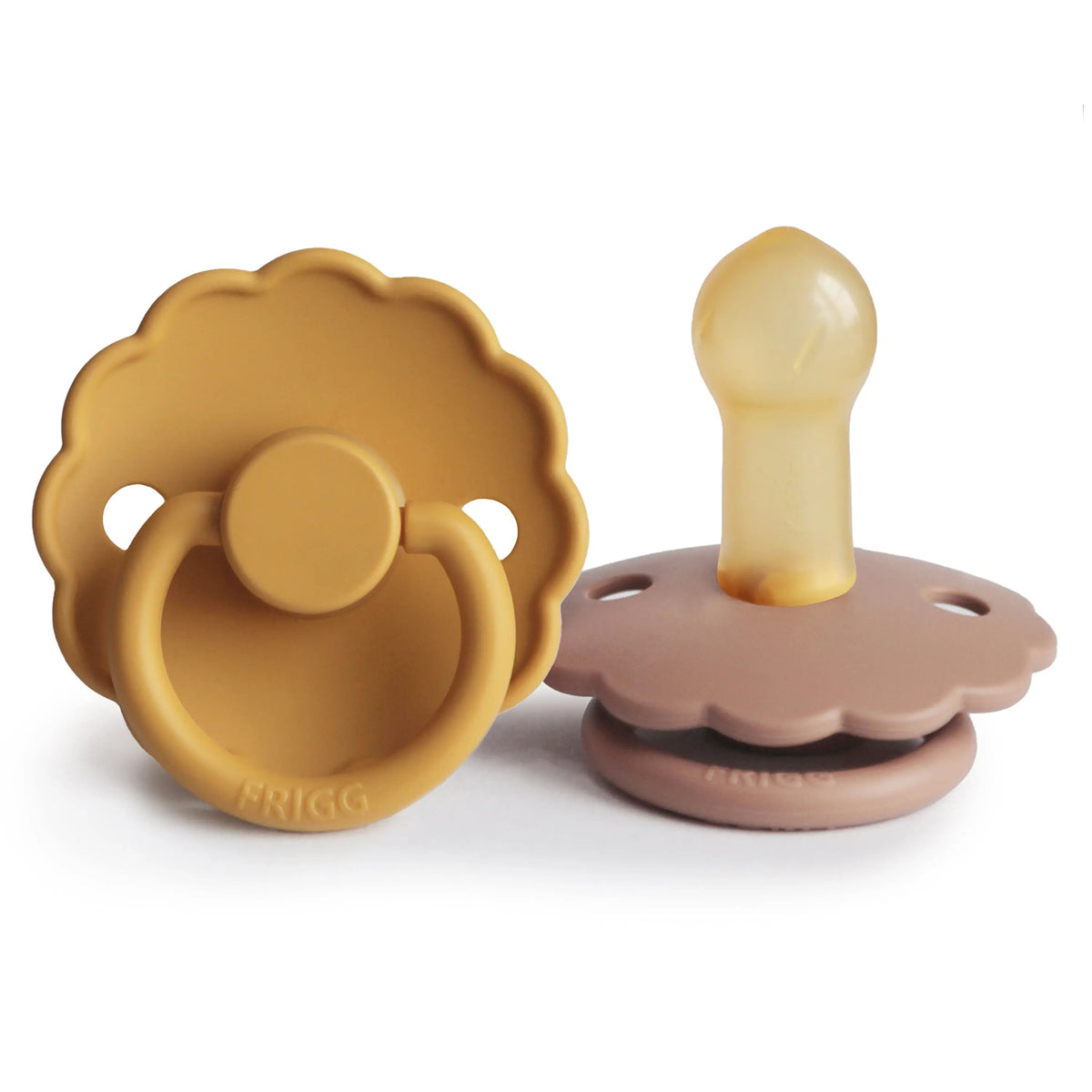FRIGG Daisy Natural Rubber Pacifier 2-Pack | RUBBER FRIGG PACIFIERS | The Baby Penguin