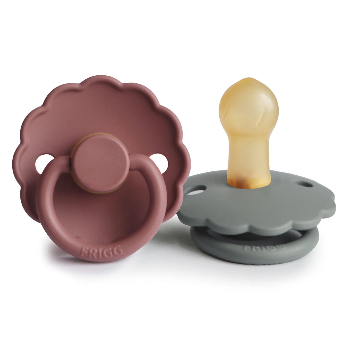 FRIGG Daisy Natural Rubber Pacifier 2-Pack | RUBBER FRIGG PACIFIERS | The Baby Penguin