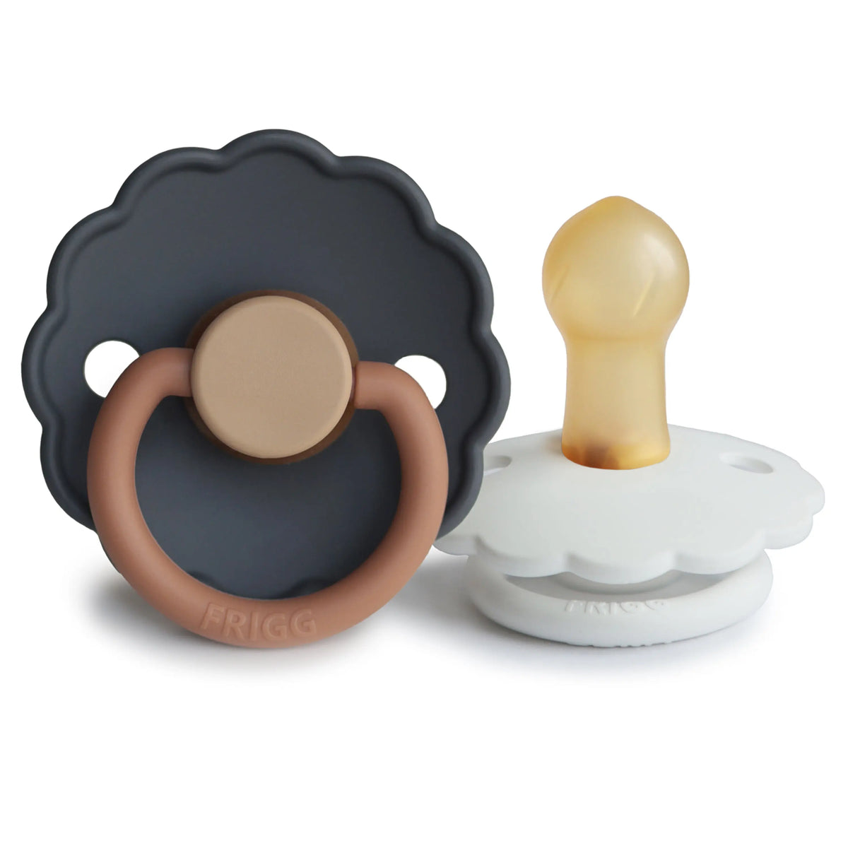 FRIGG Daisy Natural Rubber Pacifier 2-Pack | RUBBER FRIGG PACIFIERS | The Baby Penguin