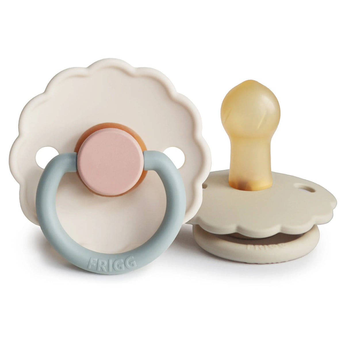FRIGG Daisy Natural Rubber Pacifier 2-Pack | RUBBER FRIGG PACIFIERS | The Baby Penguin