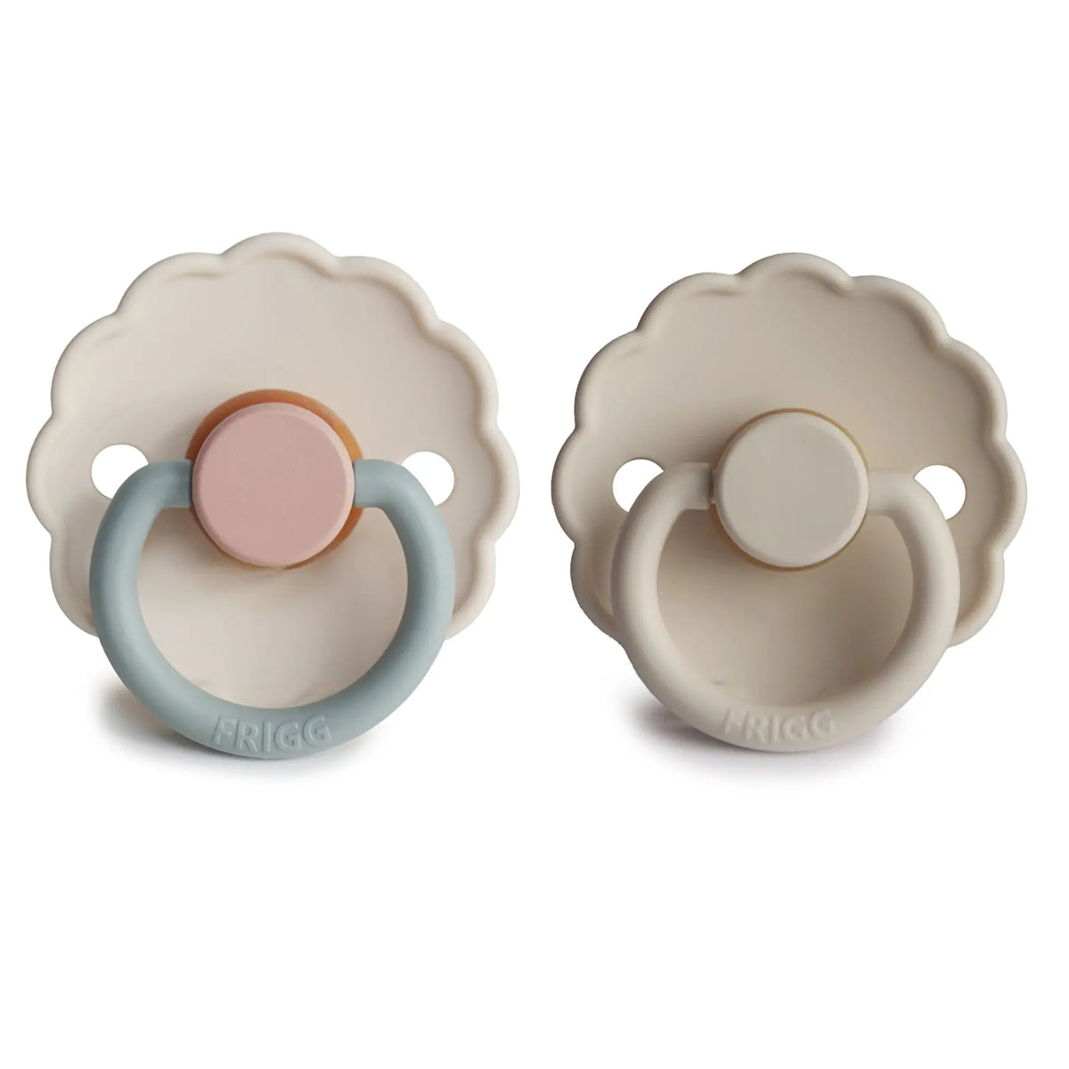 FRIGG Daisy Natural Rubber Pacifier 2-Pack | RUBBER FRIGG PACIFIERS | The Baby Penguin