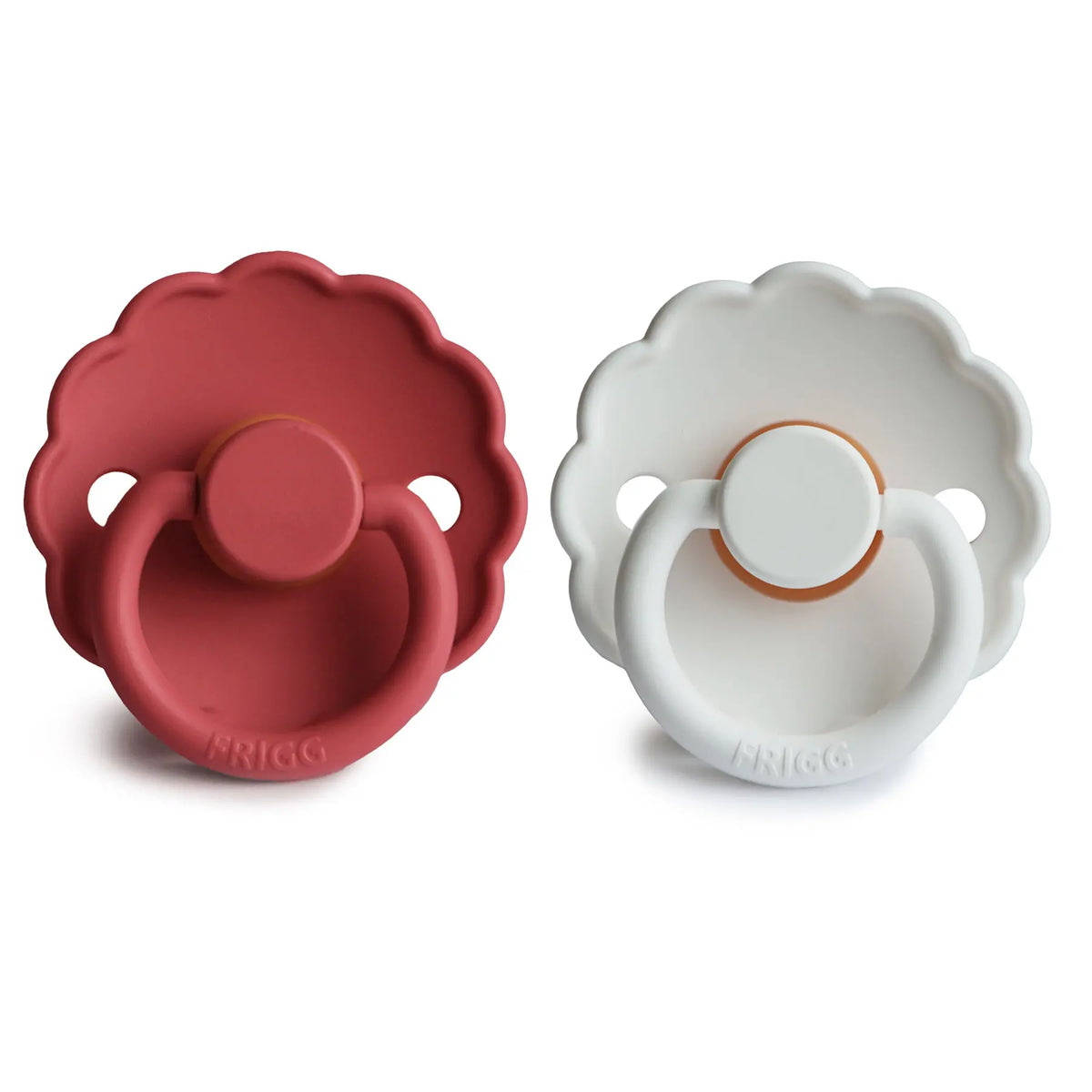 FRIGG Daisy Natural Rubber Pacifier 2-Pack | RUBBER FRIGG PACIFIERS | The Baby Penguin