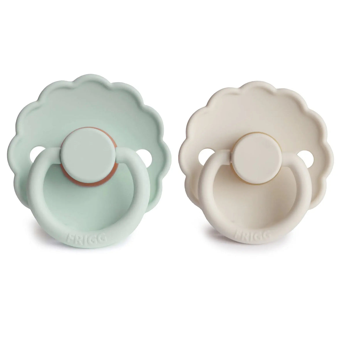FRIGG Daisy Natural Rubber Pacifier 2-Pack | RUBBER FRIGG PACIFIERS | The Baby Penguin