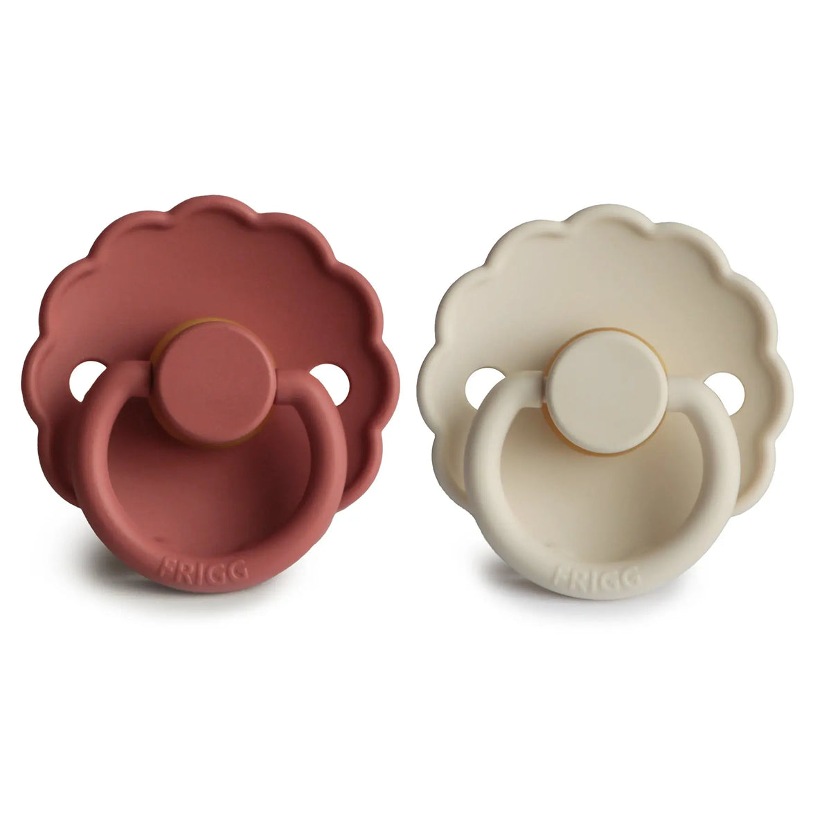 FRIGG Daisy Natural Rubber Pacifier 2-Pack | RUBBER FRIGG PACIFIERS | The Baby Penguin