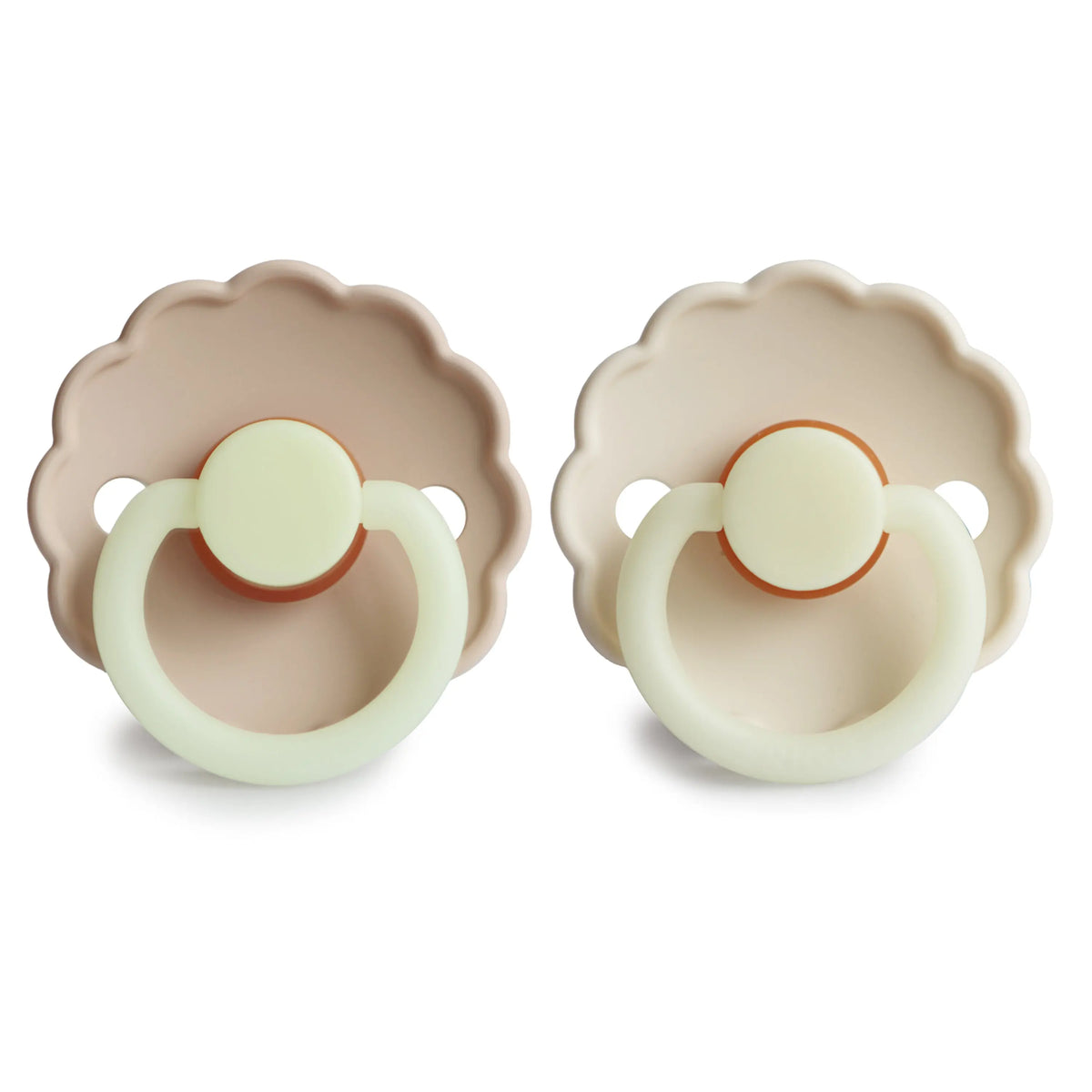 FRIGG Daisy Night Natural Rubber Pacifier 2-Pack | RUBBER FRIGG PACIFIERS | The Baby Penguin