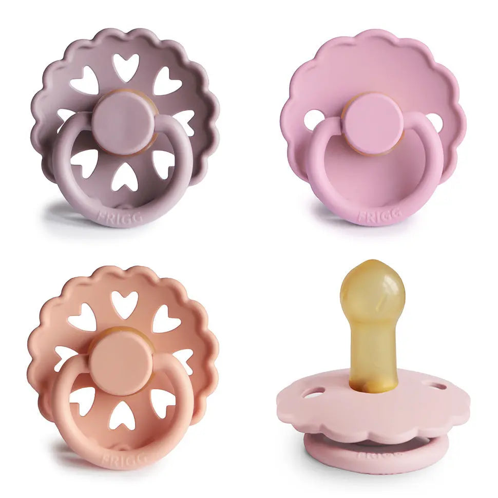 FRIGG Natural Rubber Pacifier 4-Pack | RUBBER FRIGG PACIFIERS | The Baby Penguin