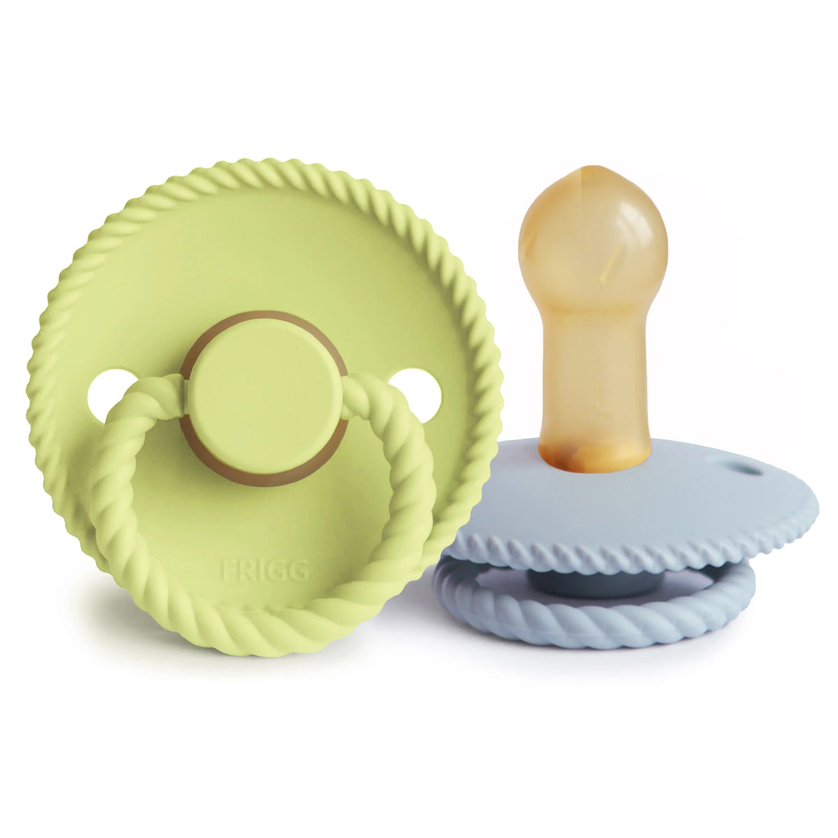 FRIGG Rope Natural Rubber Pacifier 2-Pack | RUBBER FRIGG PACIFIERS | The Baby Penguin
