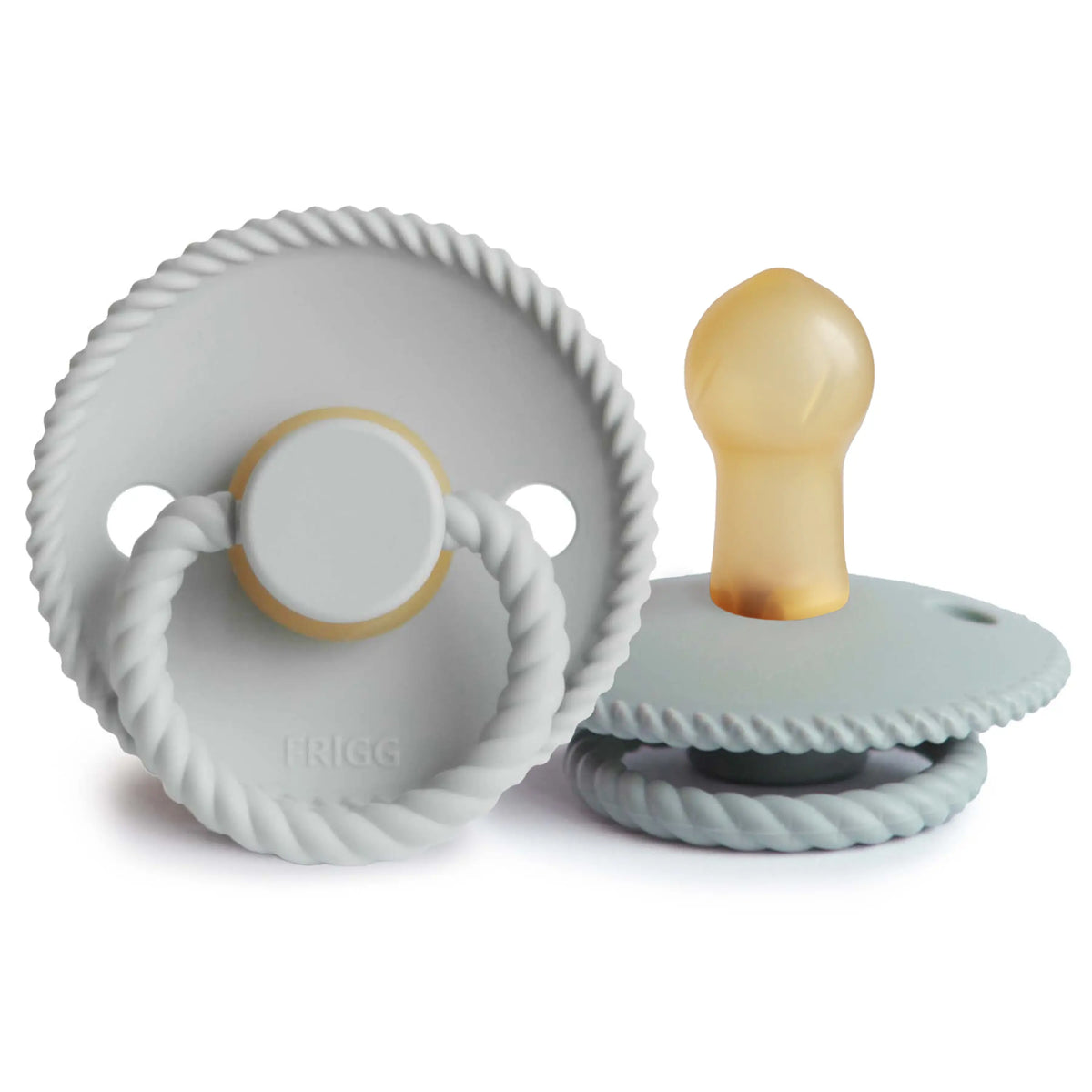 FRIGG Rope Natural Rubber Pacifier 2-Pack | RUBBER FRIGG PACIFIERS | The Baby Penguin