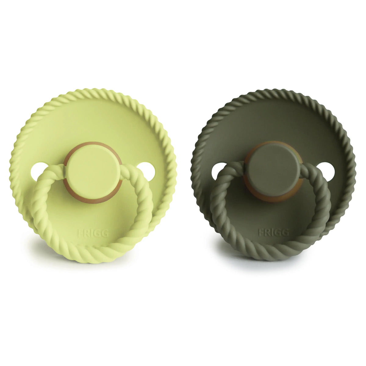 FRIGG Rope Natural Rubber Pacifier 2-Pack | RUBBER FRIGG PACIFIERS | The Baby Penguin