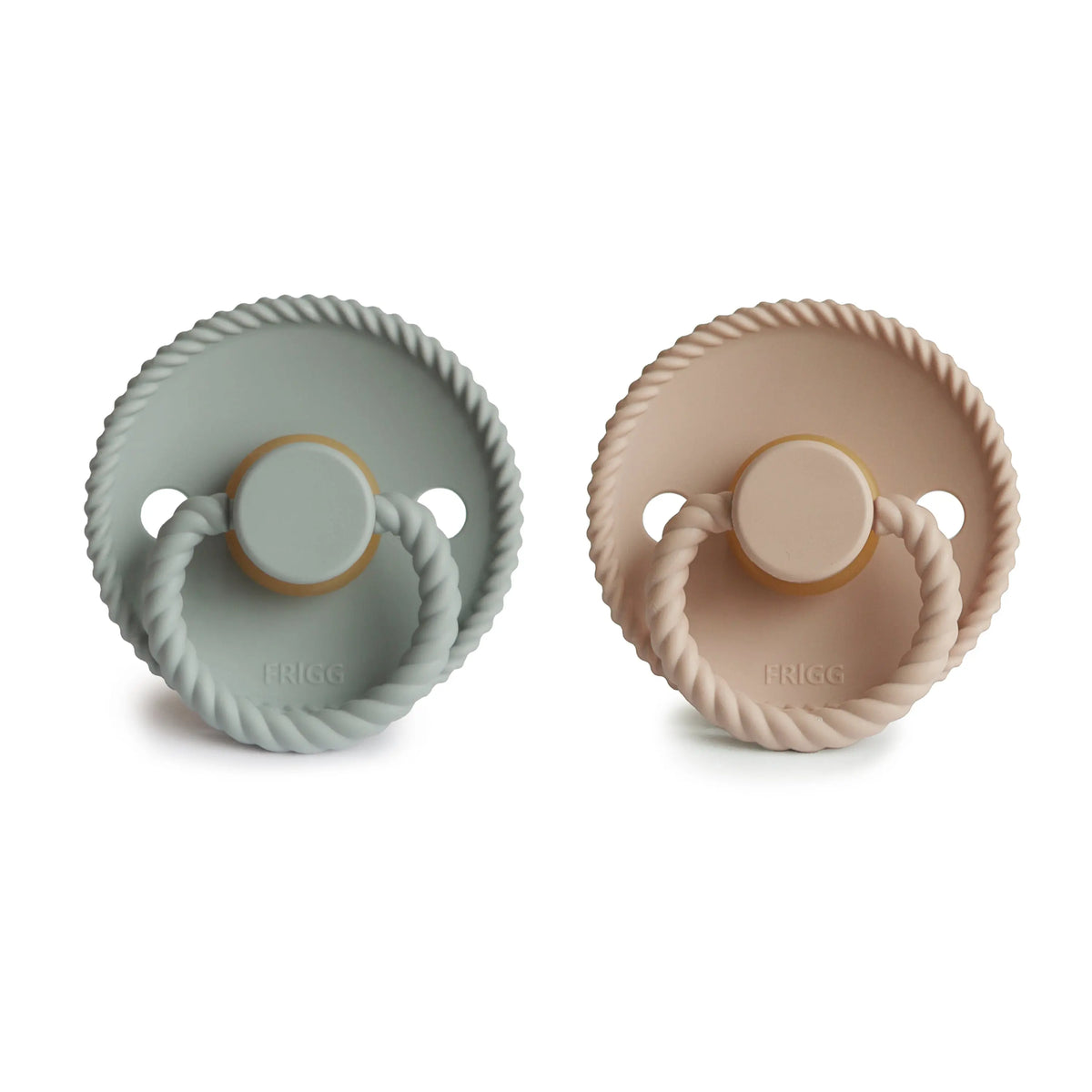 FRIGG Rope Natural Rubber Pacifier 2-Pack | RUBBER FRIGG PACIFIERS | The Baby Penguin