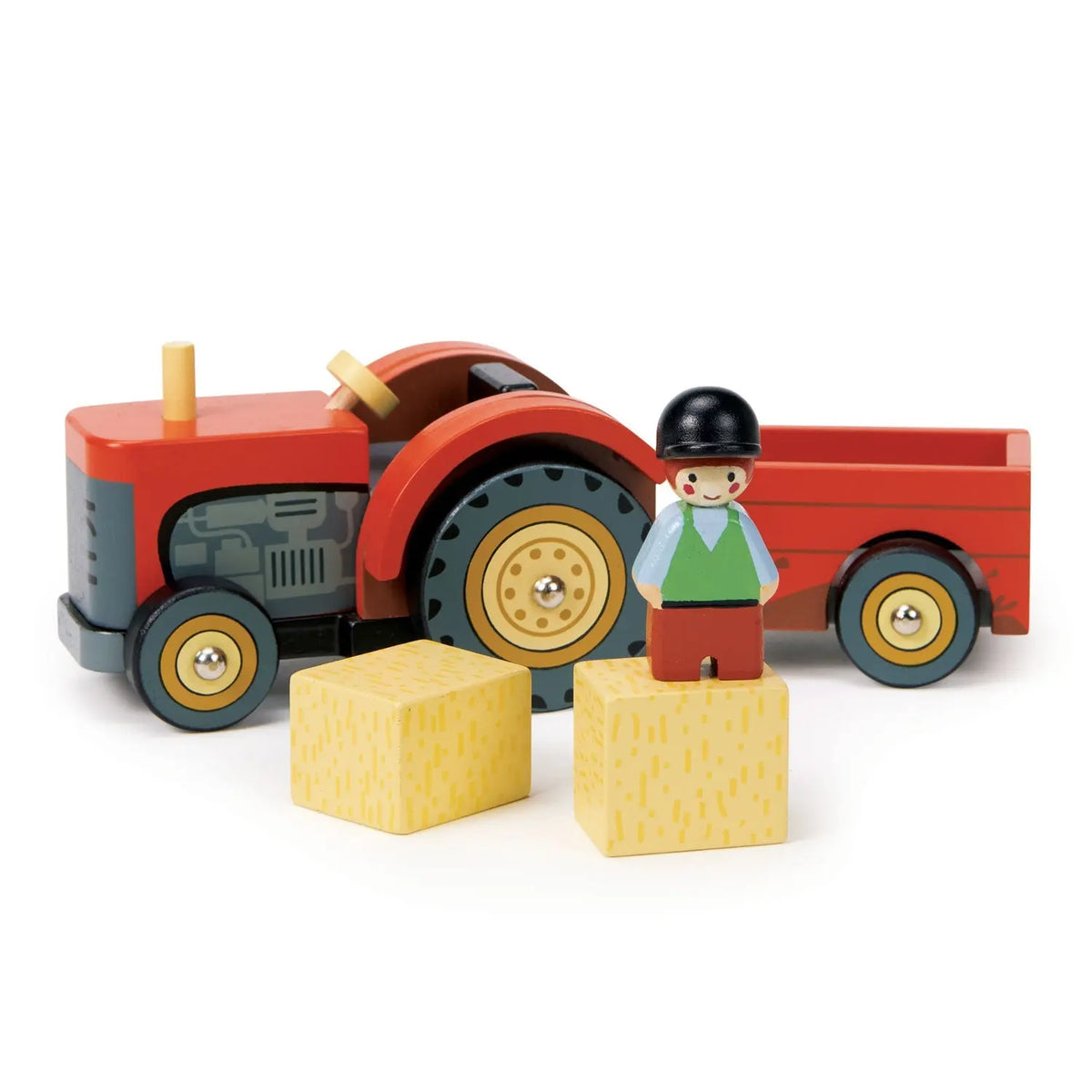 Tender Leaf Farmyard Wooden Tractor and Trailer
