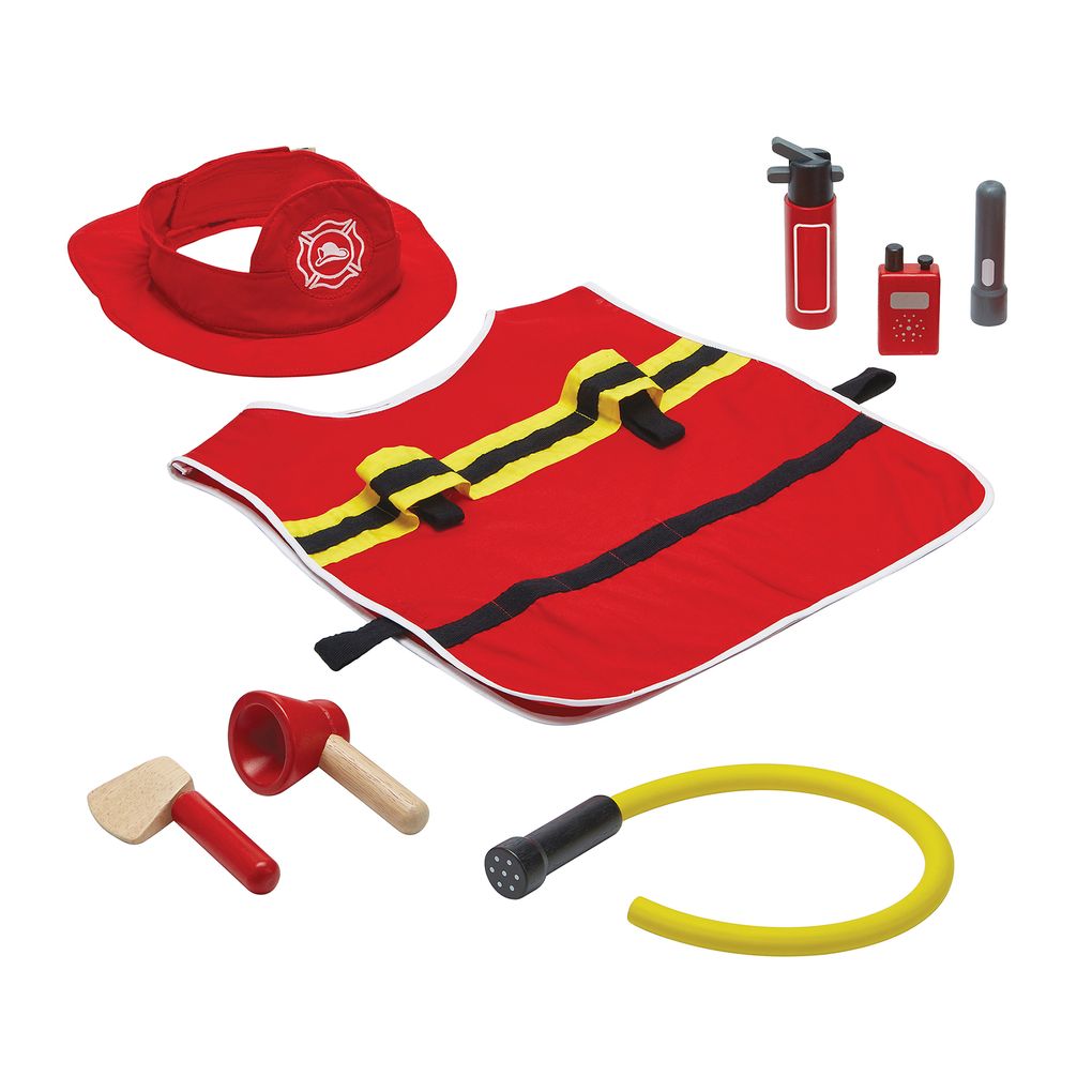 PlanToys Firefighter Dress-Up and Pretend Play Set