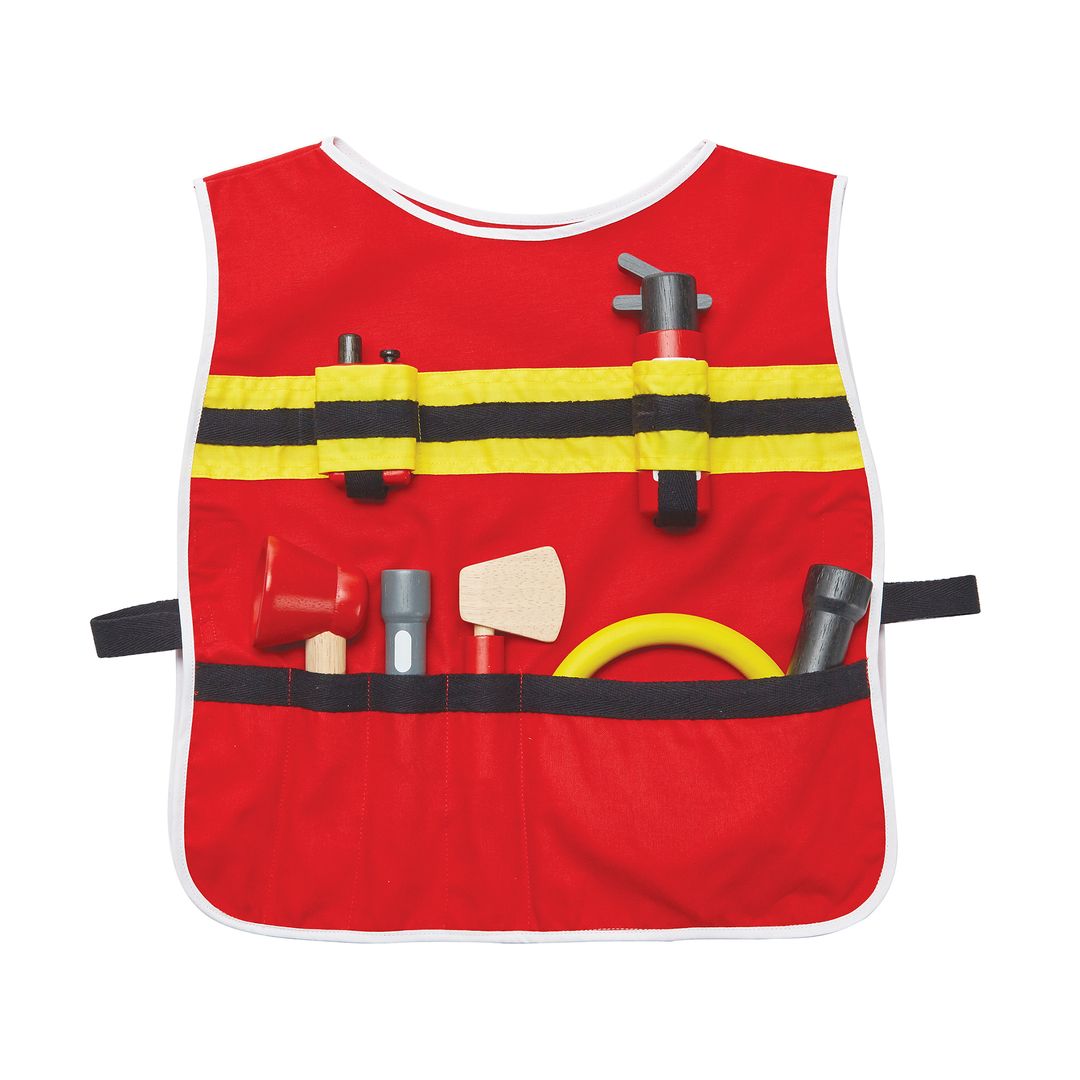 PlanToys Firefighter Dress-Up and Pretend Play Set