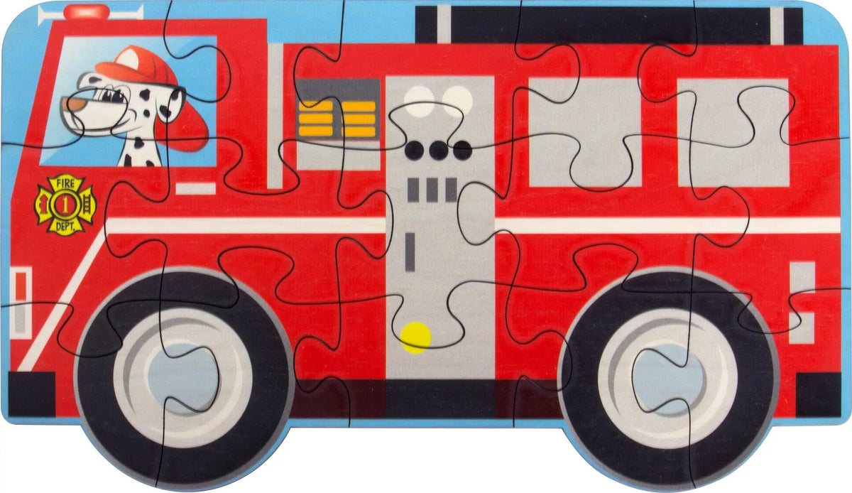 Fire Truck Jigsaw Puzzle | Sustainable Toy | USA Made