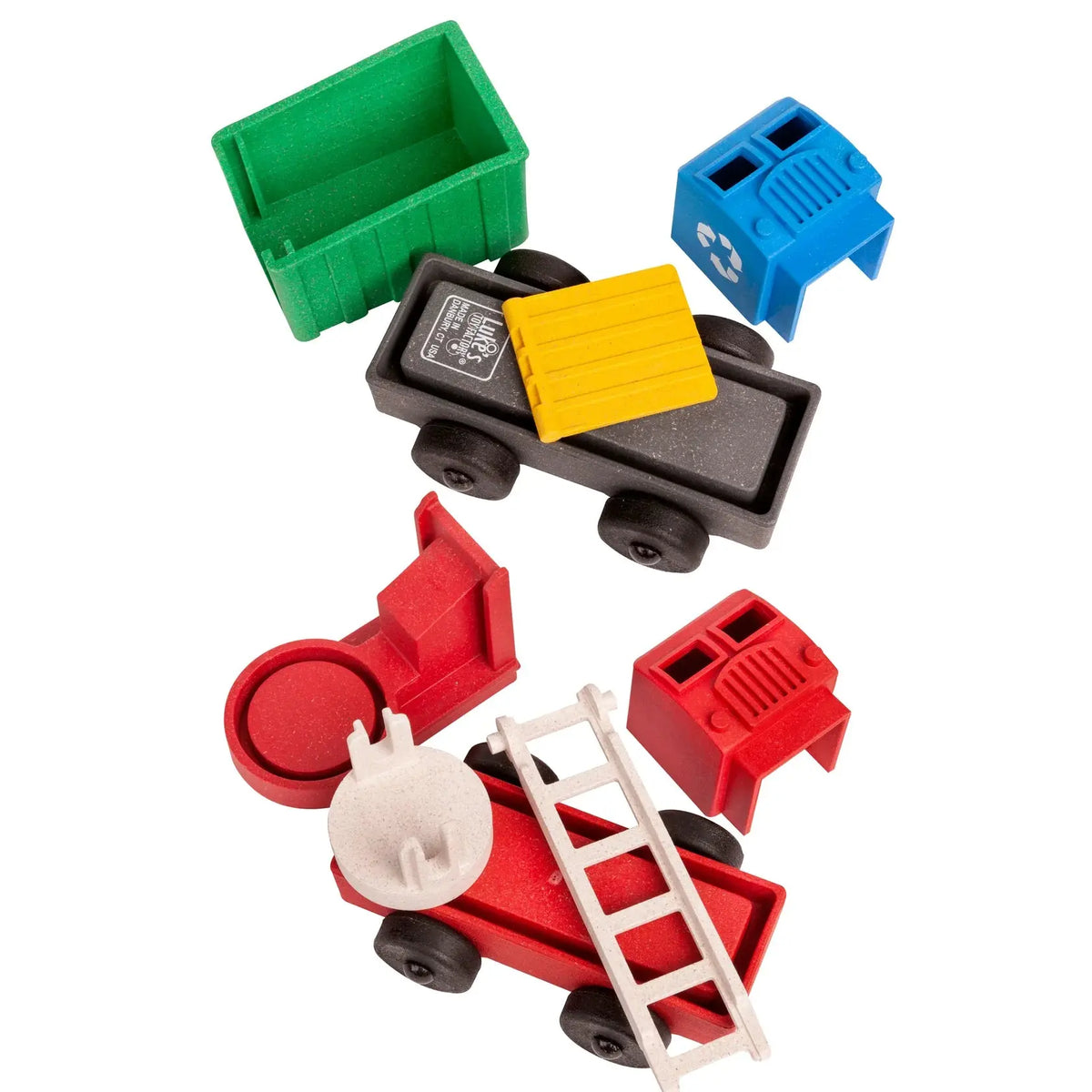 Luke's Toy Factory Fire & Recycling Truck Set – 2 Pack by Luke's Toy Factory – product image 5