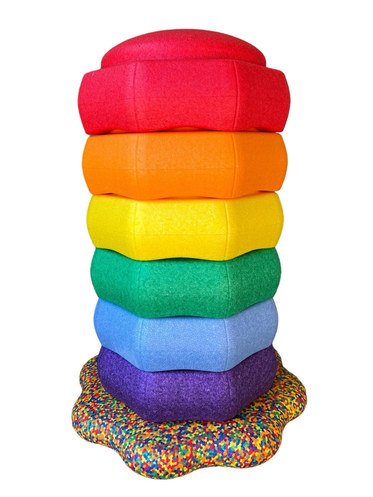 Flower-Shaped Rainbow Confetti Balance Board – additional product view