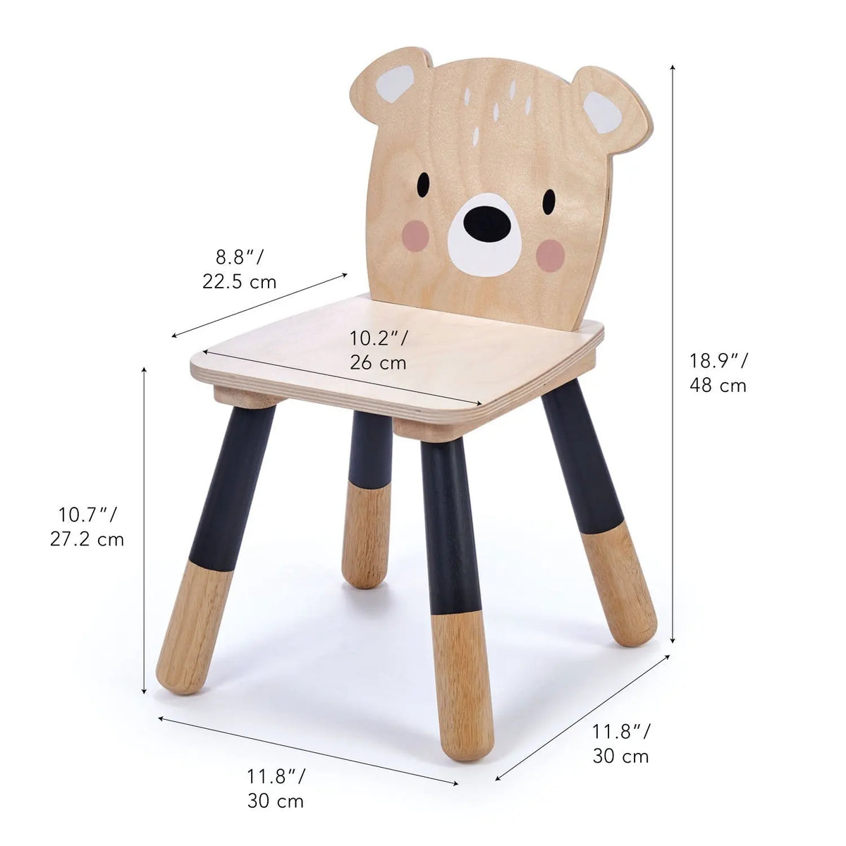 Tender Leaf Forest Bear Wooden Chair for Kids