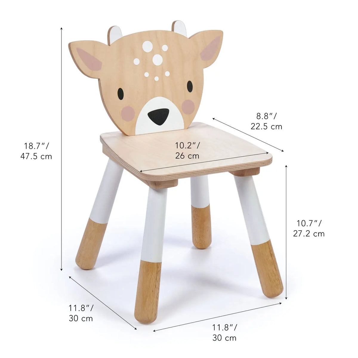 Tender Leaf Forest Deer Wooden Chair for Kids