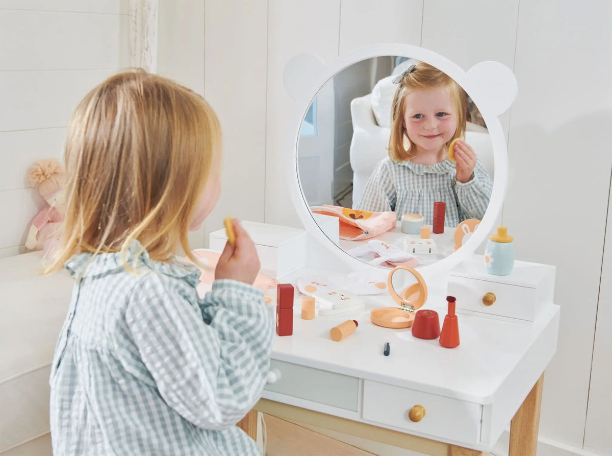 Tender Leaf Forest Dressing Table and Stool for Kids