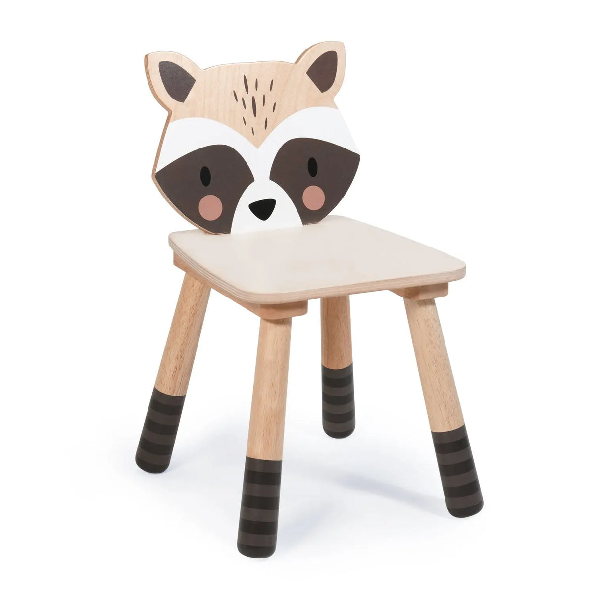 Tender Leaf Forest Raccoon Wooden Chair for Kids