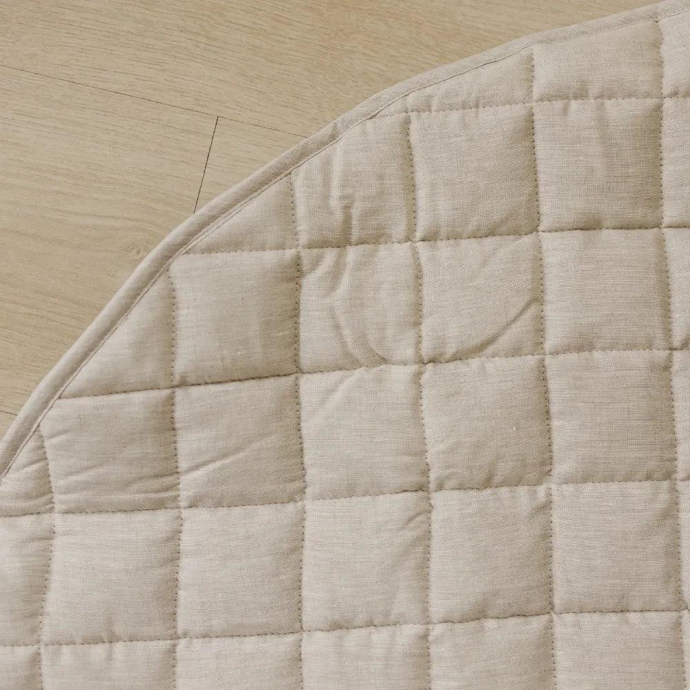 French Linen Baby Playmat - Cappuccino - The Baby Penguin