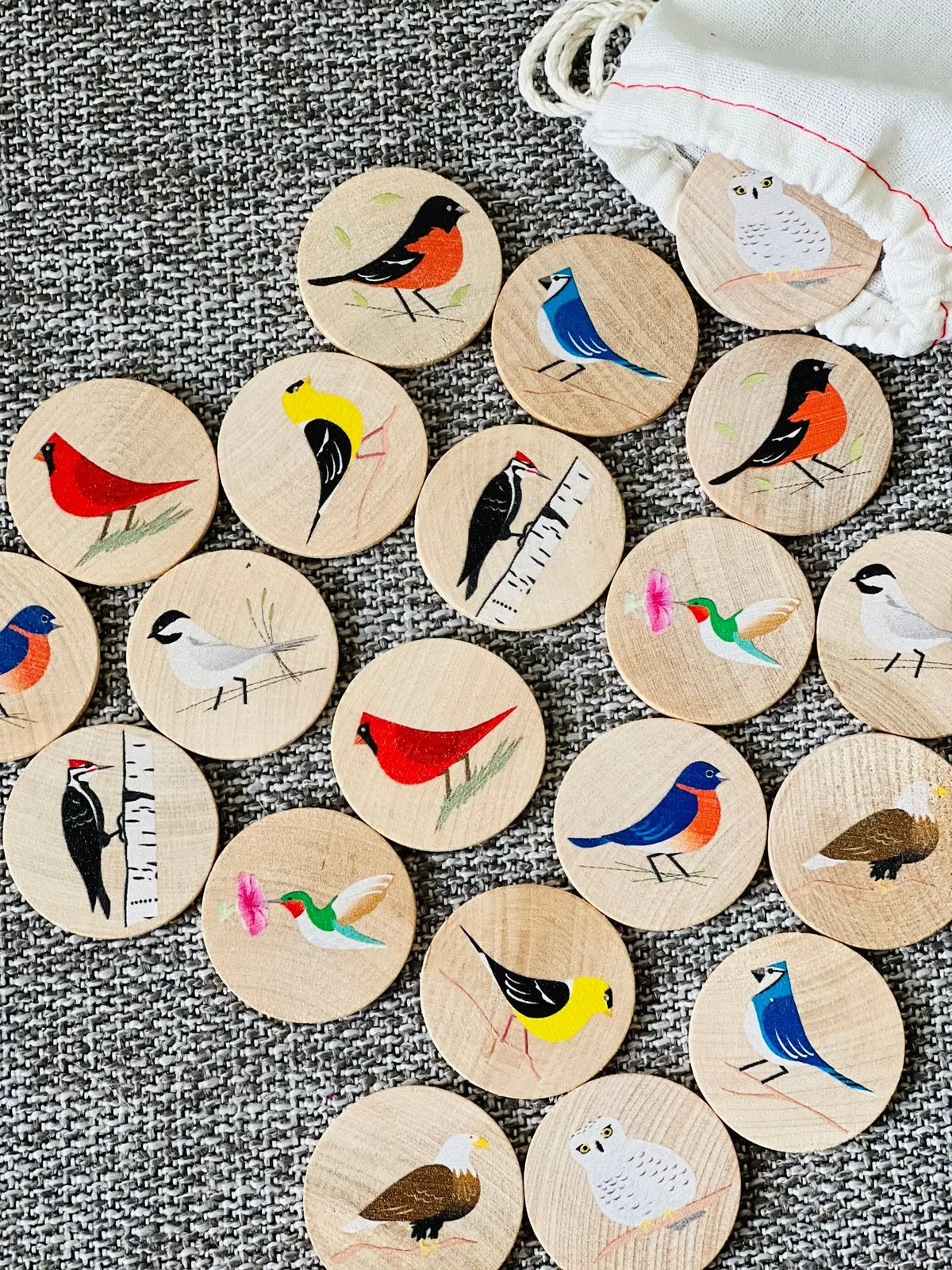 Games To Go Birds Memory | Made in USA | Games to Go Maple Landmark