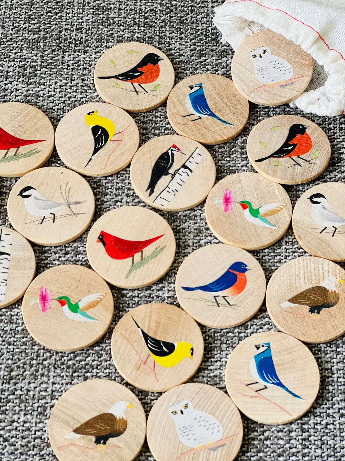 Games To Go Birds Memory | Made in USA | Games to Go Maple Landmark