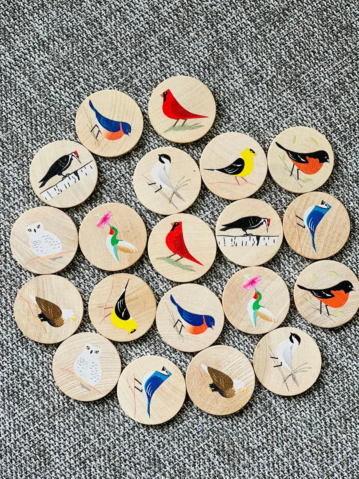 Games To Go Birds Memory | Made in USA | Games to Go Maple Landmark