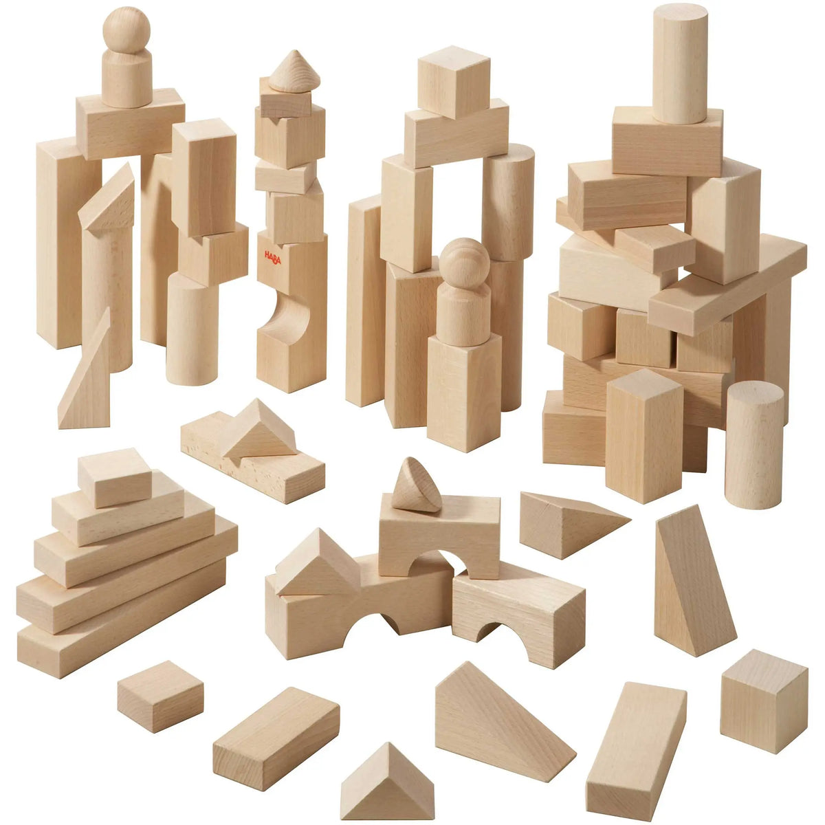 Basic Building Blocks 60 Piece Large Starter Set HABA USA Architectural Blocks