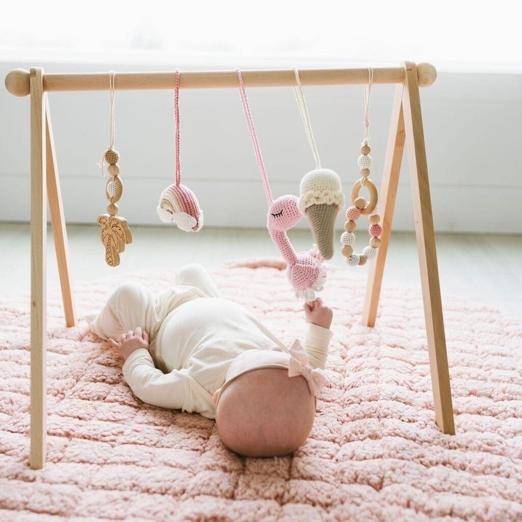Handmade Crochet Toys for Baby Gym | Flamingo Dreams - The Baby Penguin