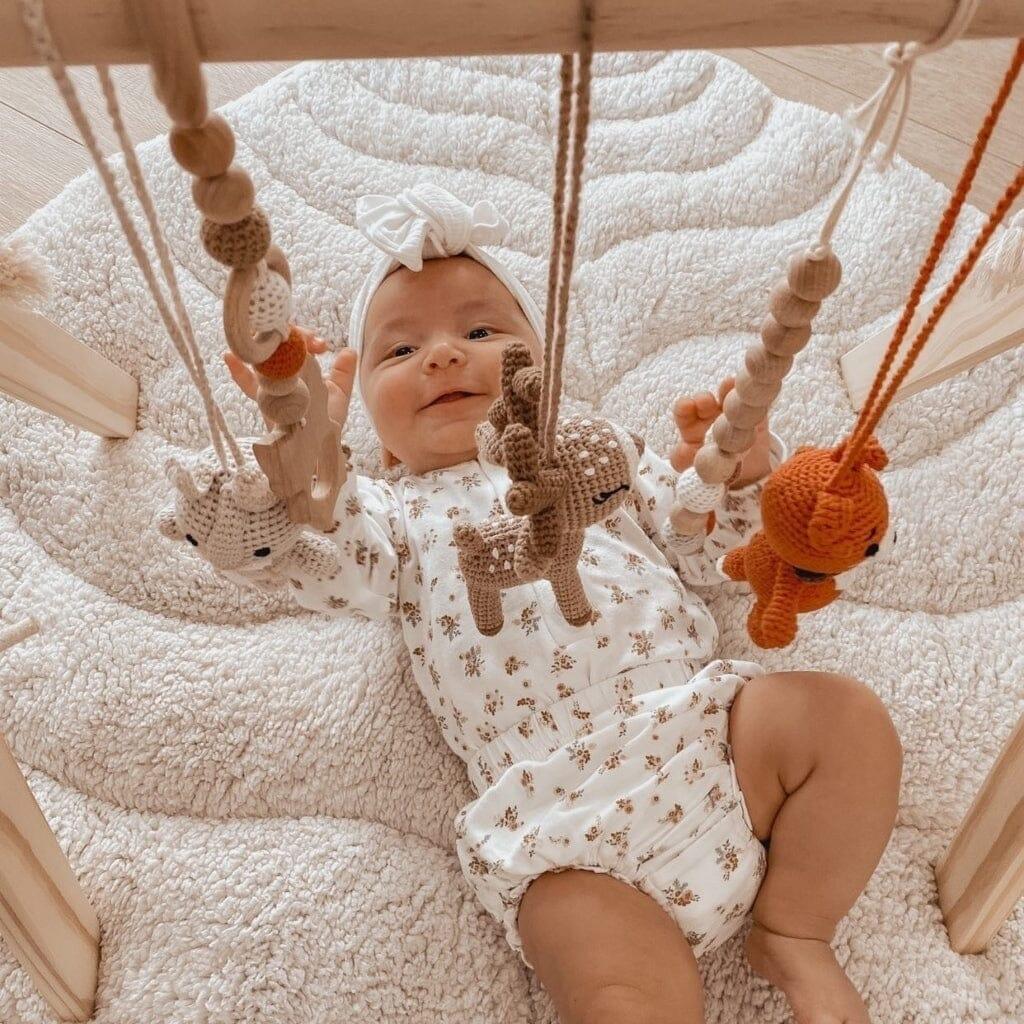 Handmade Crochet Toys for Baby Gym | Forest Family - The Baby Penguin